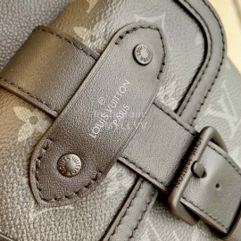 Lv Monogram Eclipse Canvas Saumur Crossbody Bag Black