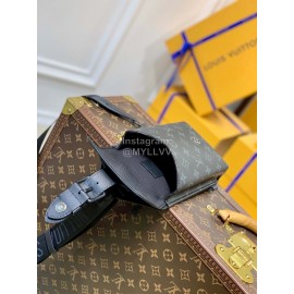 Lv Monogram Eclipse Canvas Saumur Crossbody Bag Black