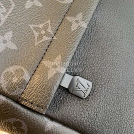 Lv Monogram Eclipse Canvas Saumur Backpack