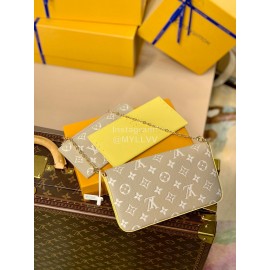 Lv Spring In The City Monogram Empreinte Leather Pochette FéLicie Bag
