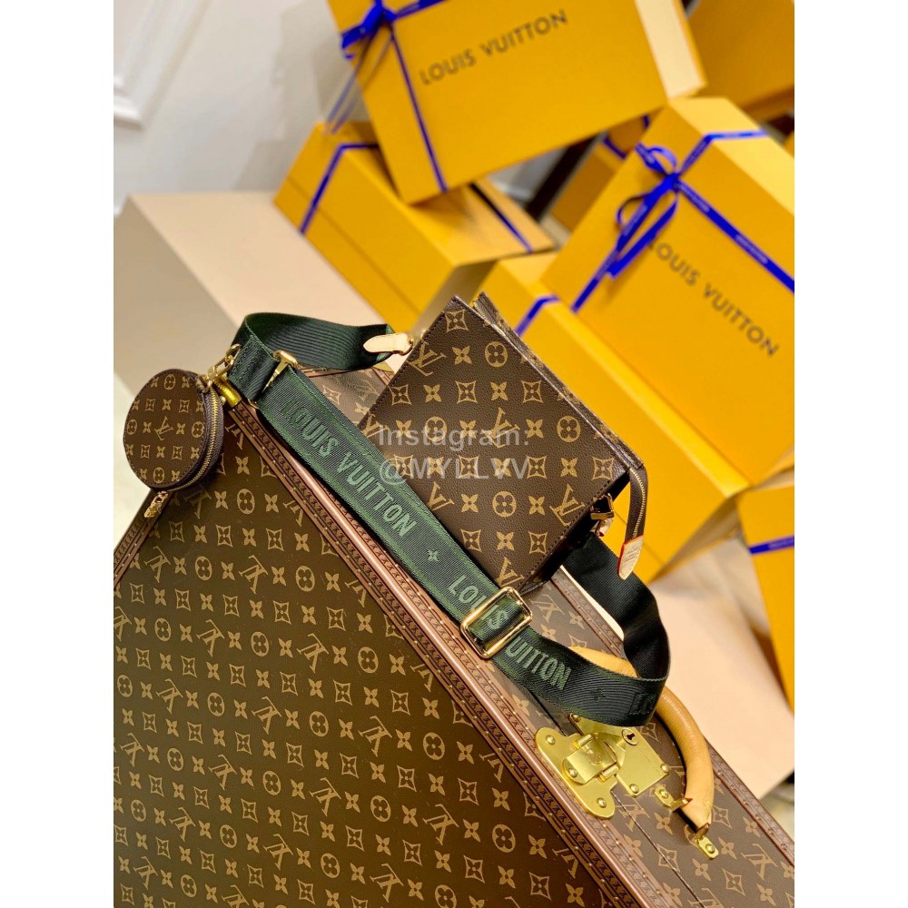 Lv Monogram Canvas Crossbody Bag Green