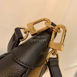 Lv Monogram Empreinte Leather Bagatelle Shoulder Bag Black