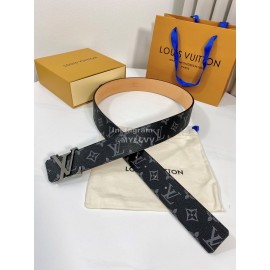 Lv Monogram Canvas Leather Black Buckle 40mm Belts