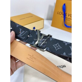 Lv Monogram Canvas Leather Black Buckle 40mm Belts
