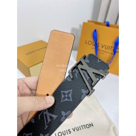 Lv Monogram Canvas Leather Black Buckle 40mm Belts