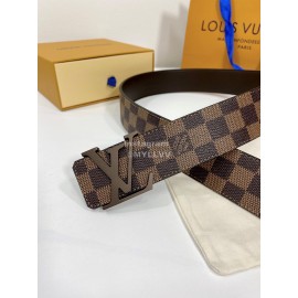 Lv Damier Canvas Leather Coffee Buckle 40mm Belts