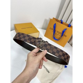 Lv Damier Canvas Leather Coffee Buckle 40mm Belts