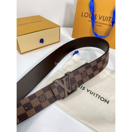 Lv Damier Canvas Leather Coffee Buckle 40mm Belts