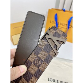 Lv Damier Canvas Leather Coffee Buckle 40mm Belts