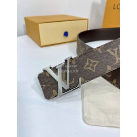Lv Monogram Canvas Leather Letter Buckle 40mm Belts Coffee