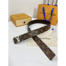 Lv Monogram Canvas Leather Letter Buckle 40mm Belts Coffee