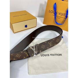 Lv Monogram Canvas Leather Letter Buckle 40mm Belts Coffee