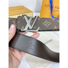Lv Monogram Canvas Leather Letter Buckle 40mm Belts Coffee