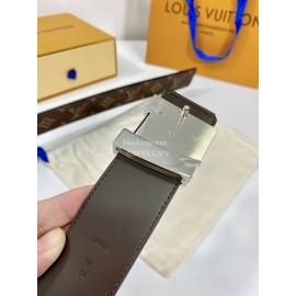 Lv Monogram Canvas Leather Letter Buckle 40mm Belts Coffee