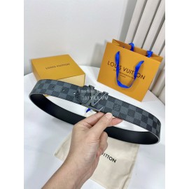 Lv Damier Canvas Leather Black Buckle 40mm Belts