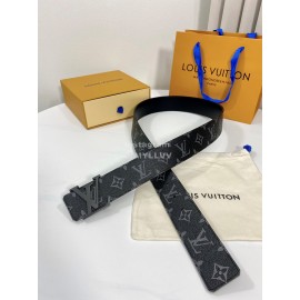 Lv Damier Canvas Leather Letter Buckle 40mm Belts Black