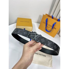 Lv Damier Canvas Leather Letter Buckle 40mm Belts Black