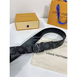 Lv Damier Canvas Leather Letter Buckle 40mm Belts Black