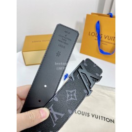 Lv Damier Canvas Leather Letter Buckle 40mm Belts Black