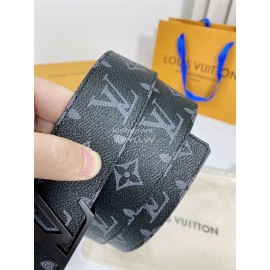 Lv Damier Canvas Leather Letter Buckle 40mm Belts Black