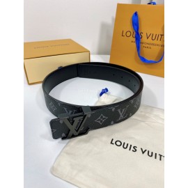 Lv Damier Canvas Leather Letter Buckle 40mm Belts Black