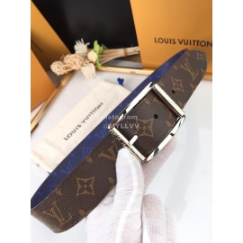 Lv Monogram Canvas Leather Silver Reverso Pin Buckle 40mm Belts