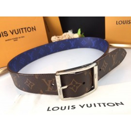 Lv Monogram Canvas Leather Silver Reverso Pin Buckle 40mm Belts