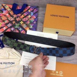 Lv Fashion Damier Canvas Leather Black Buckle 40mm Belts