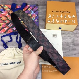 Lv Fashion Damier Canvas Leather Black Buckle 40mm Belts