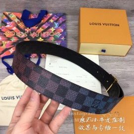 Lv Fashion Damier Canvas Leather Gold Buckle 40mm Belts