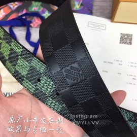 Lv Fashion Damier Canvas Leather Gold Buckle 40mm Belts