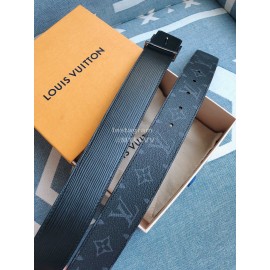 Lv New Black Monogram Canvas Leather Silver Buckle 40mm Belts