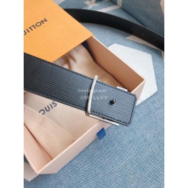 Lv New Black Monogram Canvas Leather Silver Buckle 40mm Belts