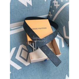 Lv New Black Monogram Canvas Leather Silver Buckle 40mm Belts