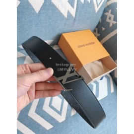 Lv New Black Monogram Canvas Leather Gun Color Buckle 40mm Belts