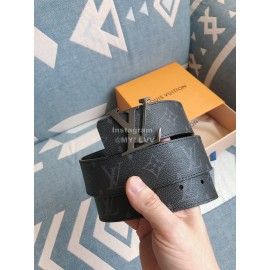 Lv New Black Monogram Canvas Leather Gun Color Buckle 40mm Belts