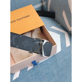 Lv New Black Monogram Canvas Leather Gun Color Buckle 40mm Belts