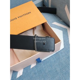Lv New Black Monogram Canvas Leather Gun Color Buckle 40mm Belts