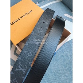 Lv New Black Monogram Canvas Leather Gun Color Buckle 40mm Belts