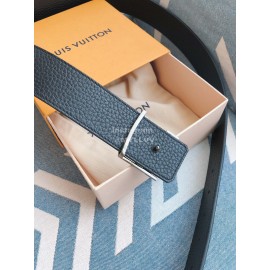 Lv New Cowhide Letter Buckle 40mm Belts Wine Red