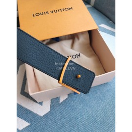 Lv New Brown Cowhide Letter Buckle 40mm Belts