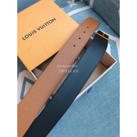 Lv New Brown Cowhide Letter Buckle 40mm Belts