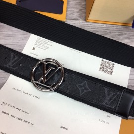 Lv New Monogram Canvas Cowhide Letter Buckle 40mm Belts For Men