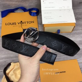 Lv New Monogram Canvas Cowhide Letter Buckle 40mm Belts For Men