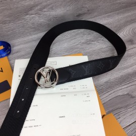 Lv New Monogram Canvas Cowhide Letter Buckle 40mm Belts For Men