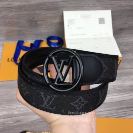 Lv New Monogram Canvas Cowhide Letter Buckle 40mm Belts For Men