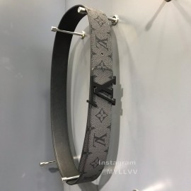 Lv Monogram Canvas Cowhide Black Letter Buckle 40mm Double Sided Belts