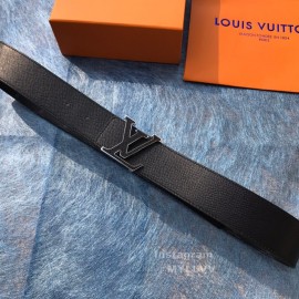 Lv Monogram Canvas Cowhide Letter Buckle 40mm Belts For Men Black