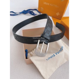 Lv Damier Infini Calf Leather Silver Pin Buckle 35mm Belts