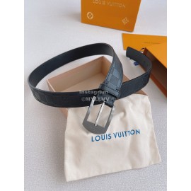 Lv Damier Infini Calf Leather Gun Color Pin Buckle 35mm Belts
